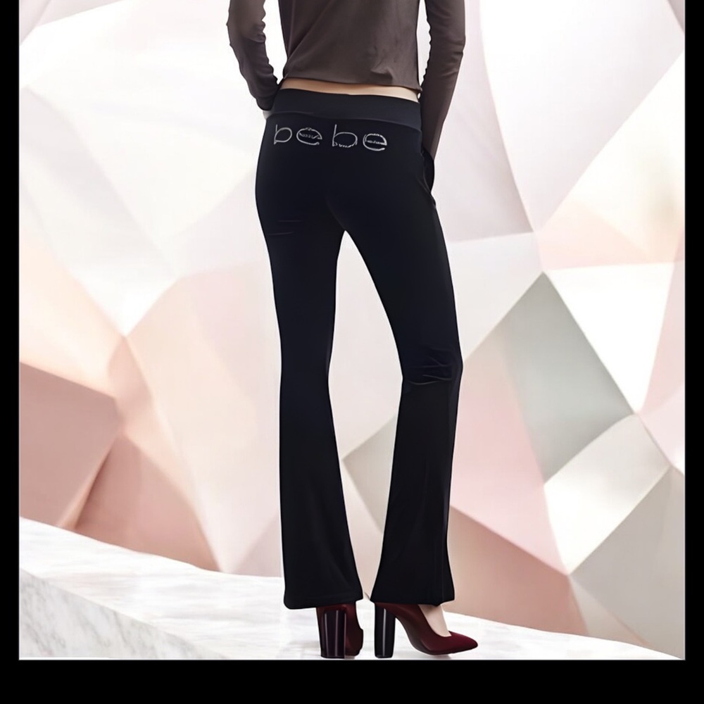 bebe Black Boot Cut Pants